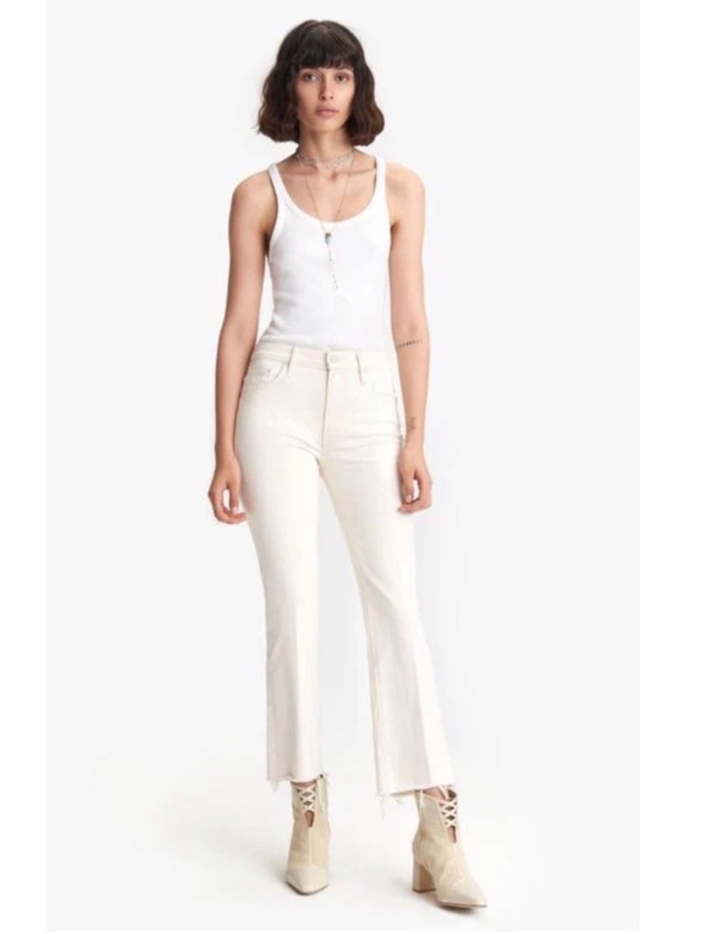 MOTHER Insider Ankle Fray Jeans